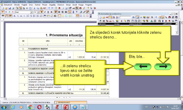 Kliknite strelicu desno za nastavak