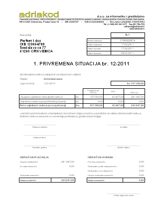 Situacija s obračunom PDV-a